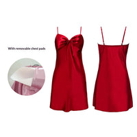 Strap Nightgown With Chest Pads Womens Loungewear
