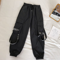 Elastic waist harem pants beam leg pants