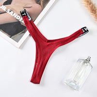 Thin-strapped Seamless Cotton Low-rise Thong