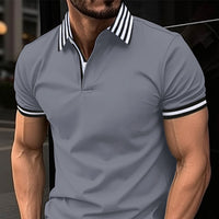 Summer Men's Button Henry Collar Sports Polo