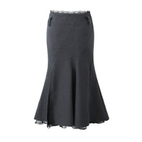 Lace Stitching Fishtail Elegant Slimming Sheath Skirt
