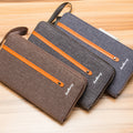 Men's Long Wallet Multi-Card Canvas Zipper Clutch
