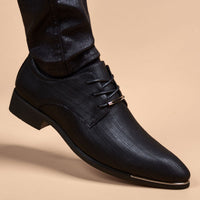 Business Formal Wear Small Leather Shoes Increase Leisure British Pointed Toe