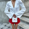 V-neck Shirt Elegant Versatile For Workwear And Perfect For Casual Looks