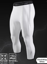Men's Tight Basketball Training Fitness High-Elastic Sports Pants