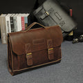 The original design of explosion models male package business package Crazy Horse Leather Handbag briefcase men's classic single shoulder bag