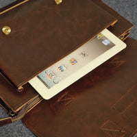 The original design of explosion models male package business package Crazy Horse Leather Handbag briefcase men's classic single shoulder bag