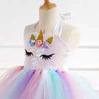 Sequin mesh handmade girls dress skirt