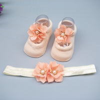 New Baby Girl Socks Headband Gift Box