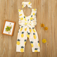 Cotton pineapple printed jumpsuit