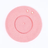 Woolen Large Pearl Decoration Beret Women's Fall Winter Fashion