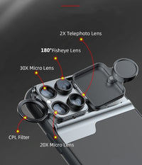6-in-1 switchable special effects shooting camera case