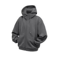 Travel Airbag Hoodie In Solid Color With A Hood