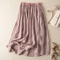 Loose Casual Drape Mid-length Double-layer High-waist Skirt For Women