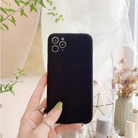 Simple short flannel phone case