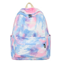 Schoolbag Female Korean High School Harajuku Tie-dye Backpack
