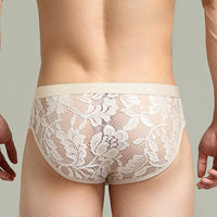 Men's Low Waist Lace Briefs