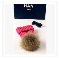 Autumn and winter new scorpion hair ball children's wool hat