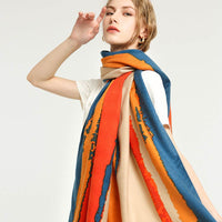 Double-sided satin scarf