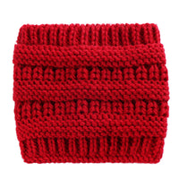 Knitted Hat With Hair Extensions Wool Sleeve Warm
