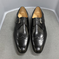 Summer  Business Leather  Broch Carved Cowhide Men's Shoes