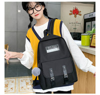 Fashion All-match Middle School Student Backpack Set