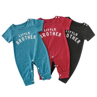 Alphabet short sleeve crawling suit