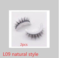 Reusable 3D Mink Lashes Natural False Eyelashes Self Adhesive Fake Glue Free Makeup Eyelash Extension Silk