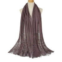 Solid color hollow scarf