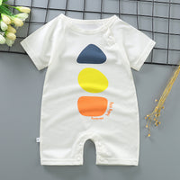 Thin Cotton Short-sleeved Short-climbing Jumpsuit For Boys And 1 Baby Girl