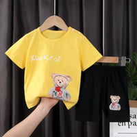 Children's Short-sleeved Shorts Suit T-shirt Cotton Class A Two-piece Set
