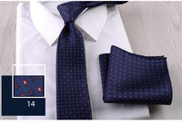 Business Formal Wear Casual Tie Pocket Square Combination