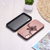 Cherry wood and TPU mobile phone case