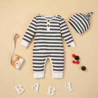 Cotton long-sleeved jumpsuit