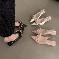 French Style Elegant Sandals With Skirt High Heels