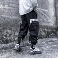 Casual Loose Straight Pants Men's Sports Beamed Pants