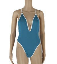 USA SIZE Summer explosion models Europe and the United States sexy deep V sling backless swimsuit three color three yards