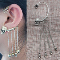European And American Punk Rock Wind Ghost Hand Skull Su Ear Hanging