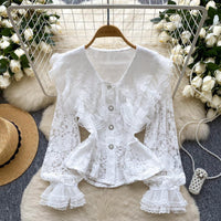 Versatile Single-Breasted Slimming Long-Sleeve Shirt