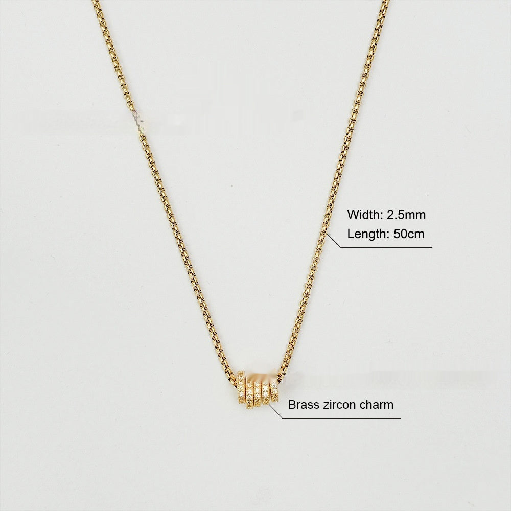 Vacuum Plating 18K Gold High Polished Stainless Steel Necklace