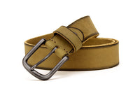 Men's leather pin buckle belt