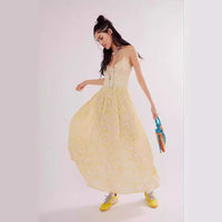 New Summer V-Neck Strap Print Dress For Women