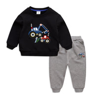 Children's Sweater Suit winter Clothes Plus Velvet Thickening