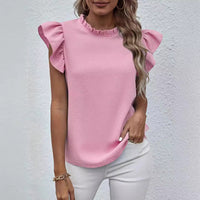 European And American New Casual Ruffled Shirt