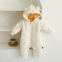 Baby Thickened Cute Cartoon Compressed Cotton Children Thermal Quilted Rompers Jumpsuit