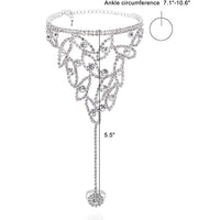 Simple Leaf Full Diamond Ankletwomen's