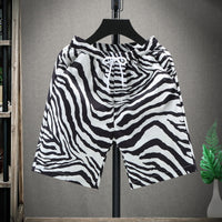 Men's Korean-style Striped Capri Pants