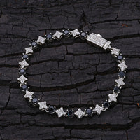 Mens 6mm Star Zircon Tennis Bracelet