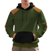 Men's Leisure Pullover Jacquard Multicolor Hoodie Hooded Large Pocket