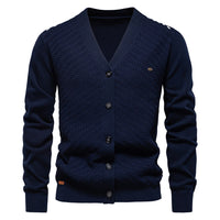Men's V-neck European And American Coat Cardigan Slim Fit Sweater